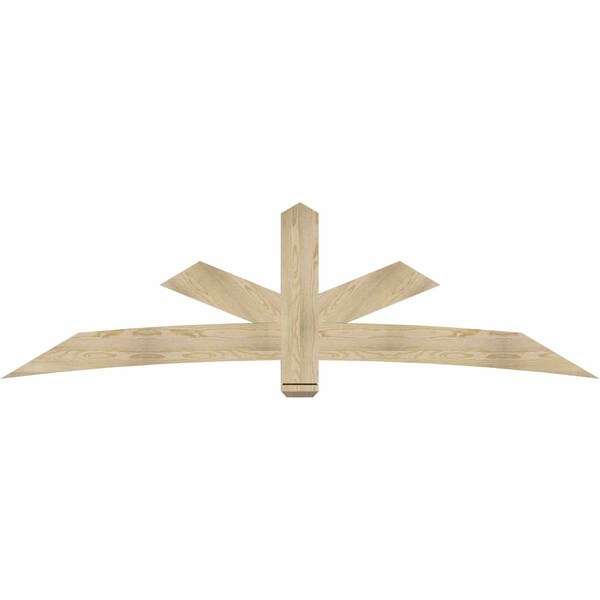 Ekena Millwork Alberta Rough Sawn Timber Gable Bracket, Douglas Fir, 96"W x 28"H x 2"D x 6"F, 7/12 Pitch GBW096X28X0206ALB00RDF - main